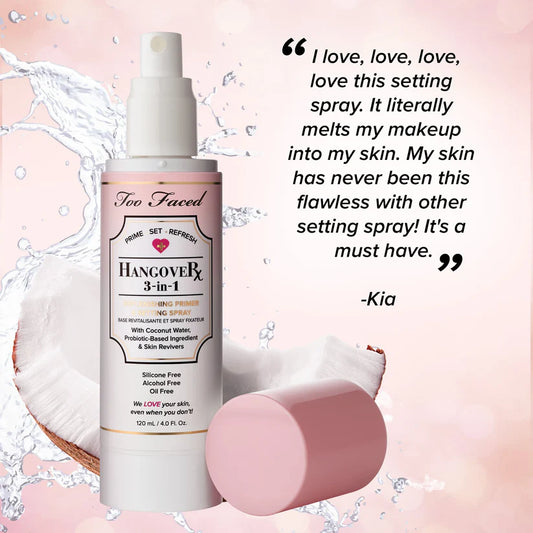 Too Faced Hangover 3 In 1 Replenishing Primer and Setting Spray 120ml