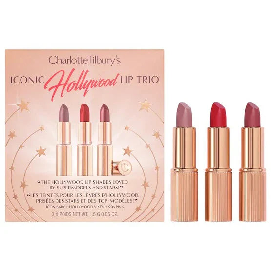 Charlotte Tilbury Iconic Hollywood Lipstick Trio Set