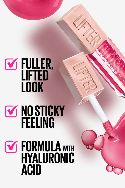 Maybelline Lifter Gloss - Hydrating Lip Gloss with Hyaluronic Acid
