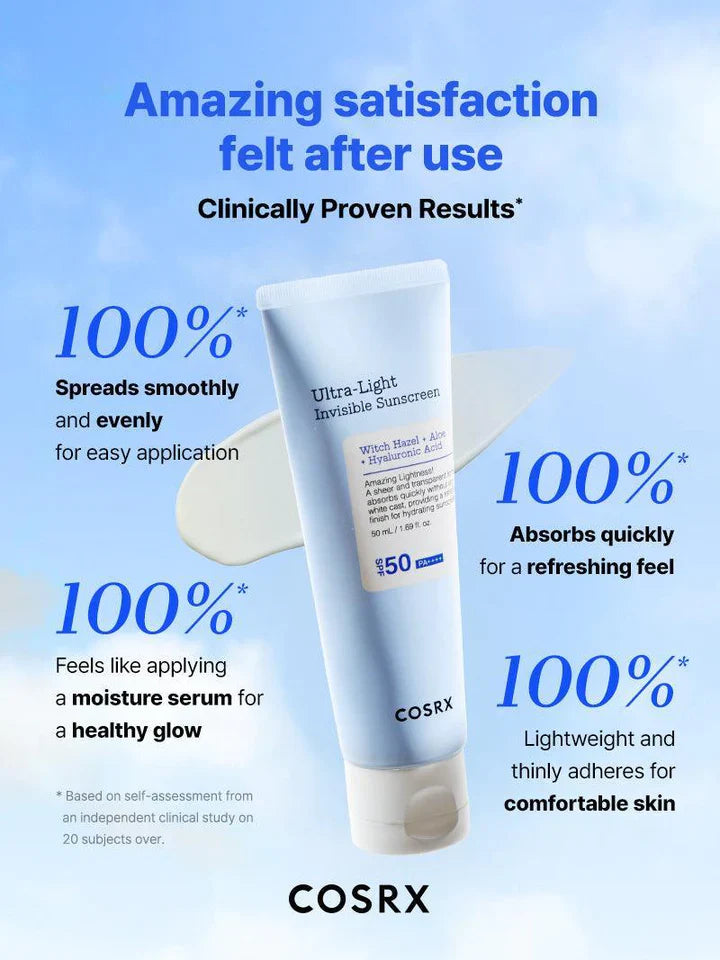 COSRX Ultra Light Invisible Face Sunscreen SPF50 PA++++ 50ml