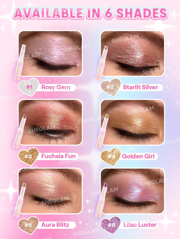Sheglam Crystal Jelly Glaze Glitter Eyeshadow Stick