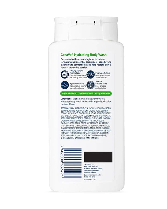 Cerave Hydrating Body Wash 296ml