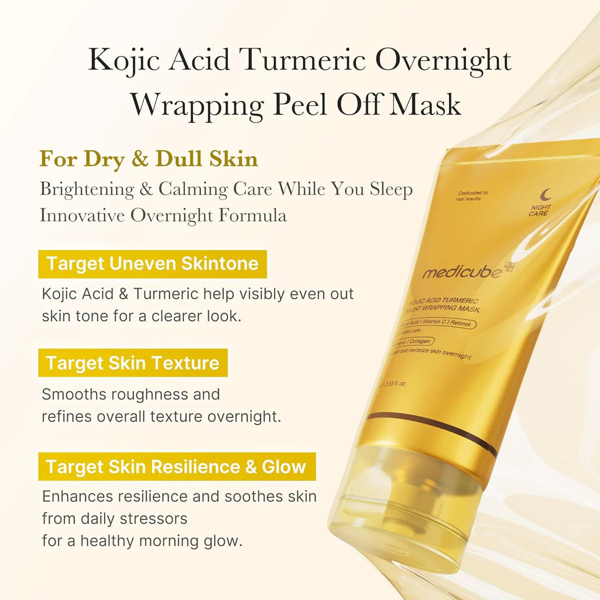 Medicube Kojic Acid Turmeric Night Wrapping Face Mask 75ml