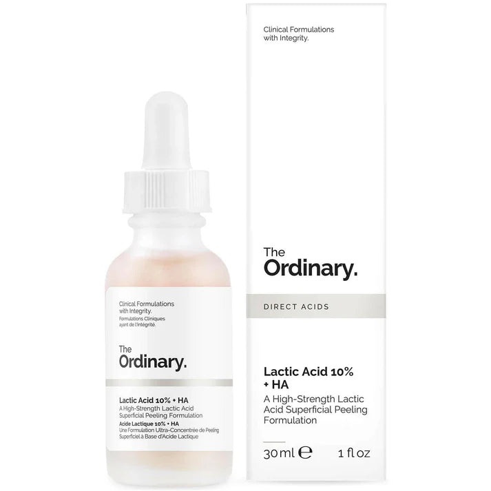 The Ordinary Lactic Acid 10% + HA 2% Serum 30ml Front View