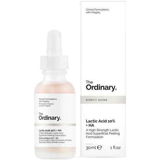 The Ordinary Lactic Acid 10% + HA 2% Serum 30ml Front View