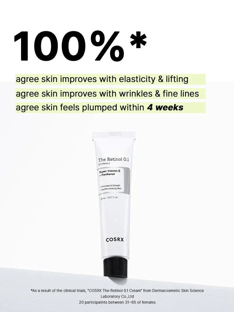 COSRX The Retinol 0.1 Super Vitamin E + Panthenol Cream 20ml