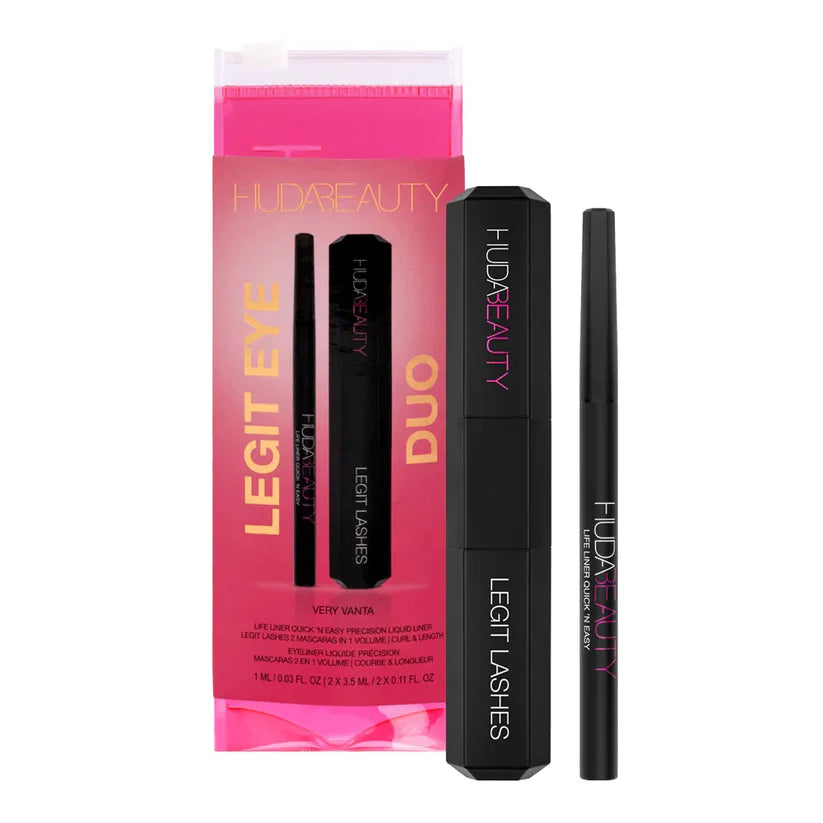 Huda Beauty Legit Eye Duo Set Mascara plus Eye Liner