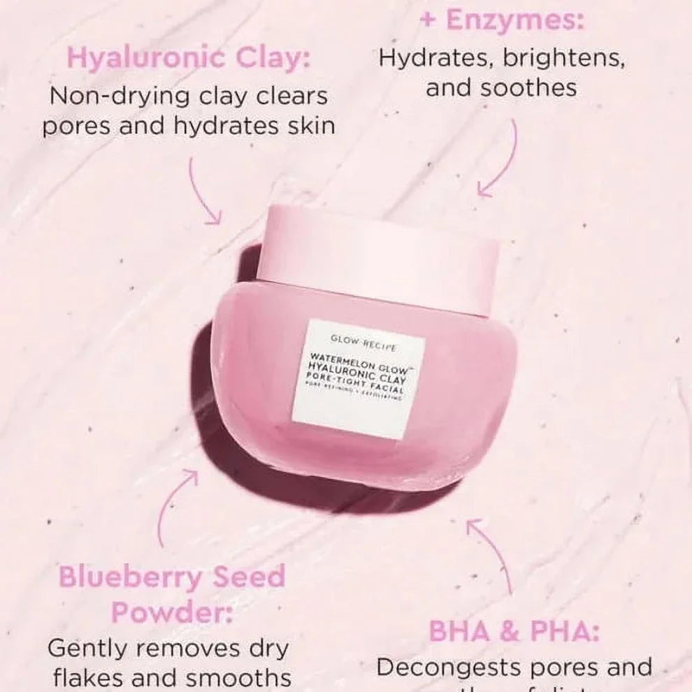 Glow Recipe Watermelon Glow Hyaluronic Clay Pore Tight Facial Mask
