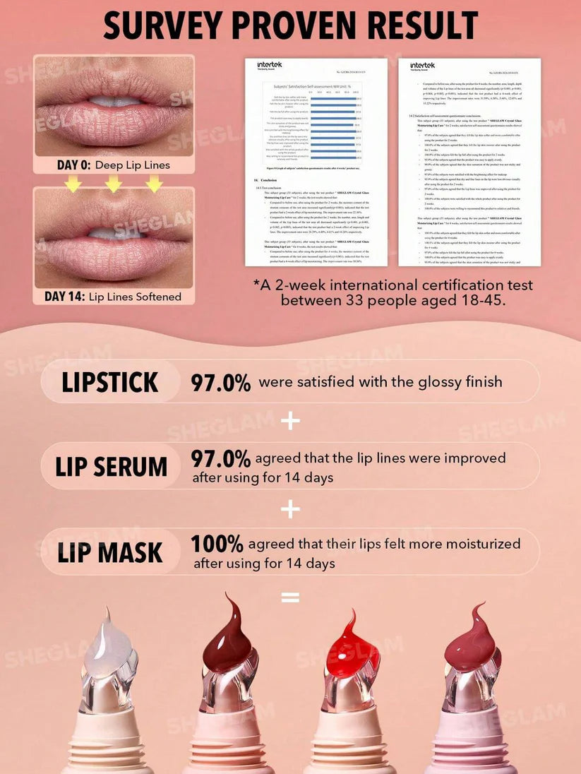 Sheglam Crystal Glaze Moisturizing Lip Care Set 10ml x4