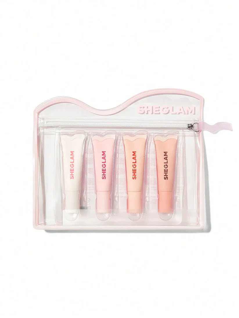 Sheglam Crystal Glaze Moisturizing Lip Care Set 10ml x4