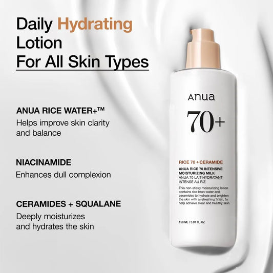 Anua 70+ Rice Ceramide Intensive Moisturizing Milk 150ml