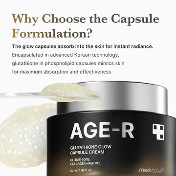 Medicube AGE-R Glutathione Glow Capsule Face Cream 50ml