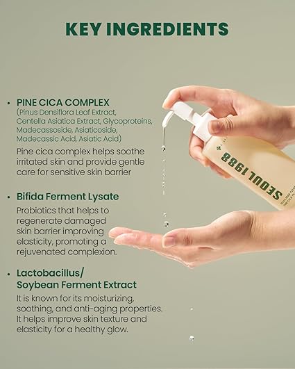 K-SECRET SEOUL 1988 Pine Cica 1% + Probiotics 200ml Face Cleansing Oil