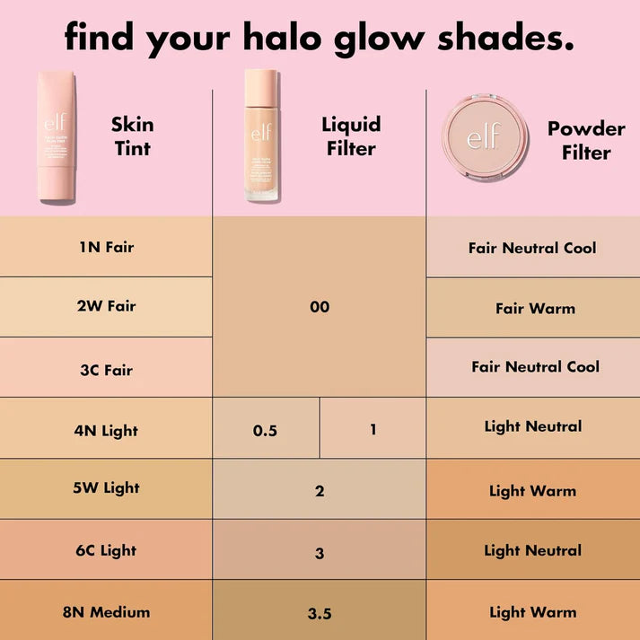ELF Halo Glow Mineral Foundation Skin Tint Spf50