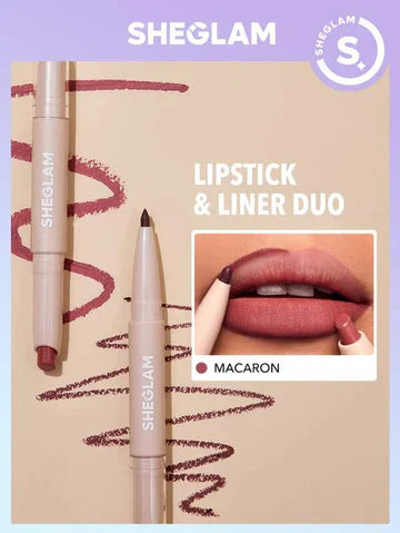 SHEGLAM 2 in 1 Glam Lipstick and Liner Duo