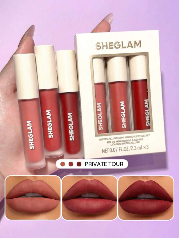 Sheglam Matte Allure Mini Liquid Lipstick Set