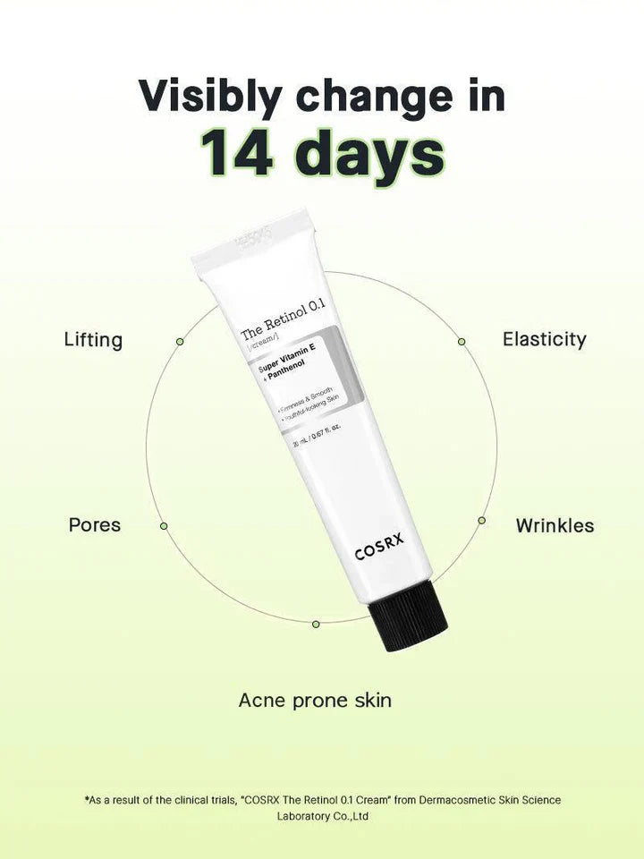 COSRX The Retinol 0.1 Super Vitamin E + Panthenol Cream 20ml